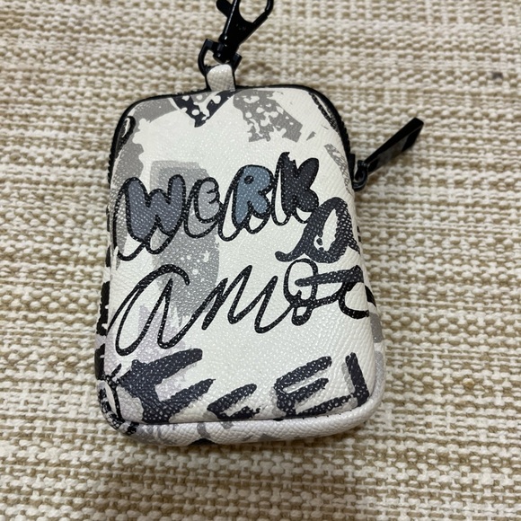 Aldo Black and White Zippered Pouch - Picture 4 of 13